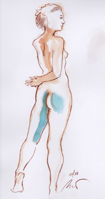 nu aquarelle